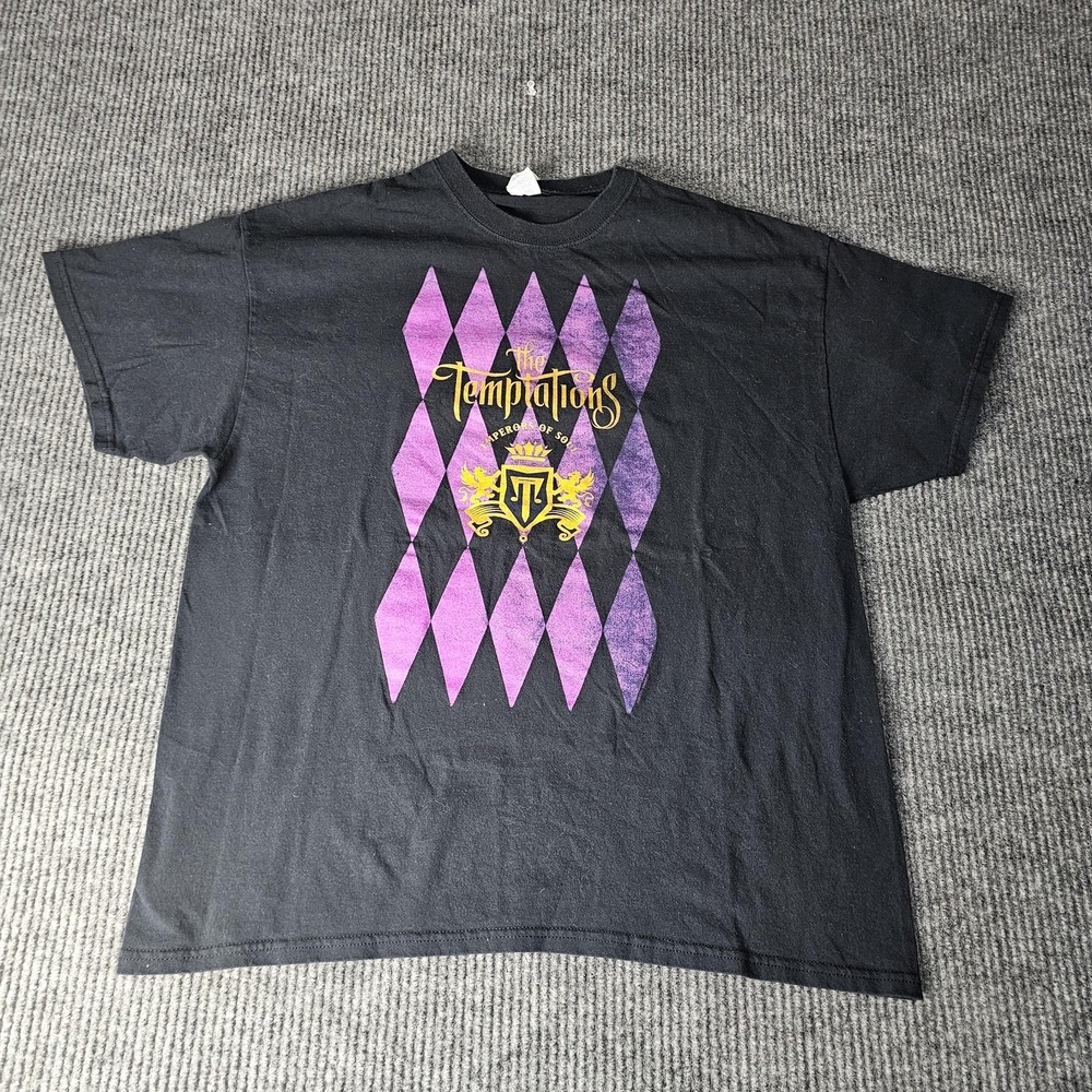 The Temptations Shirt Mens XL Black Emperors Of Soul Graphic Band Tee Music